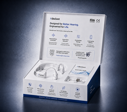 🔥 Final 2 Hours : Only Limited Stock Left🏆GluCent®  Bone Conduction Smart Hearing Headphones (Mayo Clinic Recommended)