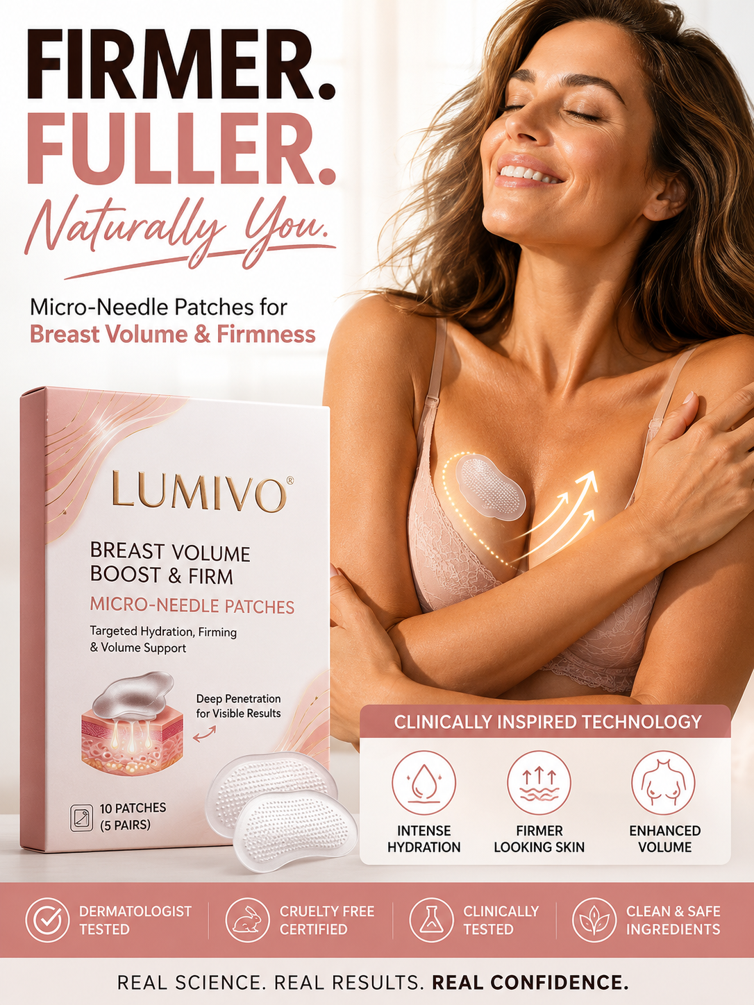 LUMIVO™ Targeted Breast Enhancement Advanced Nano Microneedle Patch